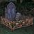 Rust Skull Graveyard Fence Halloween Decoration