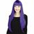 Adults Got You Babe Black Long Hair with Bangs Wig