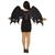 Adult Black Satin Wings Costume Accessory