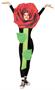 Red Rose Flower Adult Costume