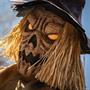 Simplified Staked Scarecrow Animated Halloween Prop 96"