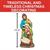 32 1/4" Light-Up Nativity Holy Family with LED Lantern Christmas Decoration
