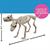 Animated Two-Headed Doberman Dog Skeleton Halloween Decoration 37 3/4