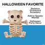 Sitting Bear Plastic Skeleton Halloween Tabletop Decoration, 13 1/4"