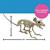 Plastic Rat Skeleton Halloween Tabletop Decoration 24" x 7"