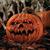 Light-Up Creepy Plastic Pumpkin with Sound Halloween Decoration 8 1/4"
