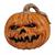 Light-Up Creepy Plastic Pumpkin with Sound Halloween Decoration 8 1/4"