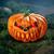 Light-Up Scary Plastic Pumpkin with Sound Halloween Decoration, 12"
