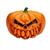 Light-Up Scary Plastic Pumpkin with Sound Halloween Decoration, 12"