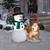 4 Ft. Airblown Inflatable Snowman with Golden Retriever Outdoor Yard Decoration
