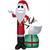 5 Ft. Airblown Blowup Inflatable Jack Skellington & Zero with Built-In Lights Halloween Outdoor Yard Decoration
