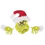16" Santa Grinch Festive Fence Sitter Lighted Christmas Outdoor Yard Decoration