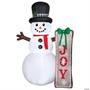 Airblown Snowman with Sign LED Lightshow 83\ Inflatable Outdoor Yard Decor