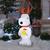 4 Ft. Airblown Inflatable Peanuts Christmas Snoopy with Antlers Outdoor Yard Decoration