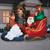 Airblown Animated Luxe Waving Santa w\/ Rocking Reindeer on a Cloud 84\ Inflatable Christmas Outdoor Yard Decor