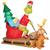 Airblown Grinch and Max With Sleigh 78\ Inflatable Christmas Outdoor Yard Decor