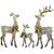 51" Reindeer Family Acrylic Iridescent Sculpture with Built-In LED Lights Christmas Outdoor Yard Decorations