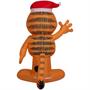 42" Airblown Blowup Inflatable Garfield with Santa Hat & Built-In Lights Christmas Outdoor Yard Decoration