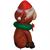 4 Ft. Airblown Inflatable Baby Highland Cow with Santa Hat Christmas Outdoor Yard Decoration