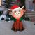 4 Ft. Airblown Inflatable Baby Highland Cow with Santa Hat Christmas Outdoor Yard Decoration