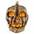Animated Flaming Burlap Pumpkin Halloween Decoration 10"