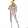 LASER CUT METALLIC CATSUIT.