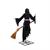 8 Ft. Animated Light-Up Hovering Witch with Broom & Wand Halloween Decoration