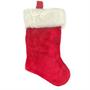 Red Plush Santa Christmas Stocking
