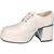 White Pat Men Platform Shoes