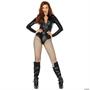 Wet Look High Neck Bodysuit