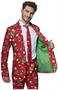 Suitmeister Men's Suits Christmas Trees Stars Red