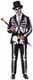 Suitmeister Men's Suits Skeleton Grunge Black