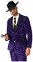 Suitmeister Men's Suits Pimp Faux Fur Purple