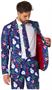 Suitmeister Men's Suits Christmas Snowman Blue