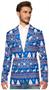 Suitmeister Men's Blazers Christmas Blue Nordic Jacket