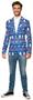 Suitmeister Men's Blazers Christmas Blue Nordic Jacket