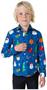 OppoSuits Boys' Shirts SHIRT LS Festivity Blue Boys