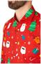 OppoSuits Men's Shirts SHIRT LS Festivity Red