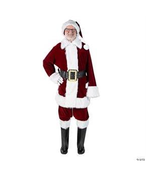 Burgundy Velvet Santa Suit with Overalls - LG