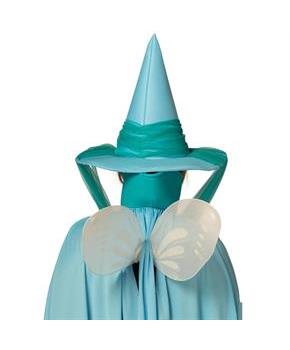 Adults Blue Fairy Godmother Hat, Cape & Wand Costume