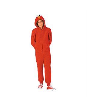 Kids Sesame Street Elmo Hooded Onesie Costume