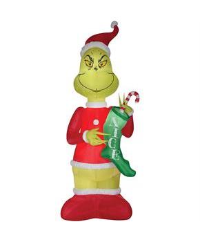 Blow Up Inflatable Grinch with Stock Giant Outdoor Yard Decoration