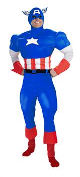 Captain America Deluxe Muscle Adult Costume
