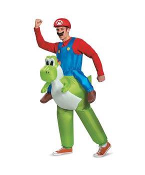 Mario Riding Yoshi Adult Costume