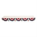 73" x 19" Vintage Americana Cotton Bunting Mantel Scarf