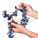 24 Ft. x 2 1/2" Red, White & Blue Patriotic Stars Tinsel Garland