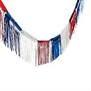 24 Ft. x 15" Red, White & Blue Patriotic Fringe Foil Banner