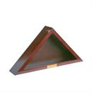 23 1/2" x 16 1/2" Personalized Triangle Flag Red Wood Display Case
