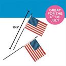 6" x 10 1/2" Patriotic Small Polyester Americana Flags 12 Pc.