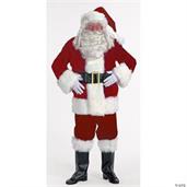 Burgundy Velvet Santa Suit - XXXL